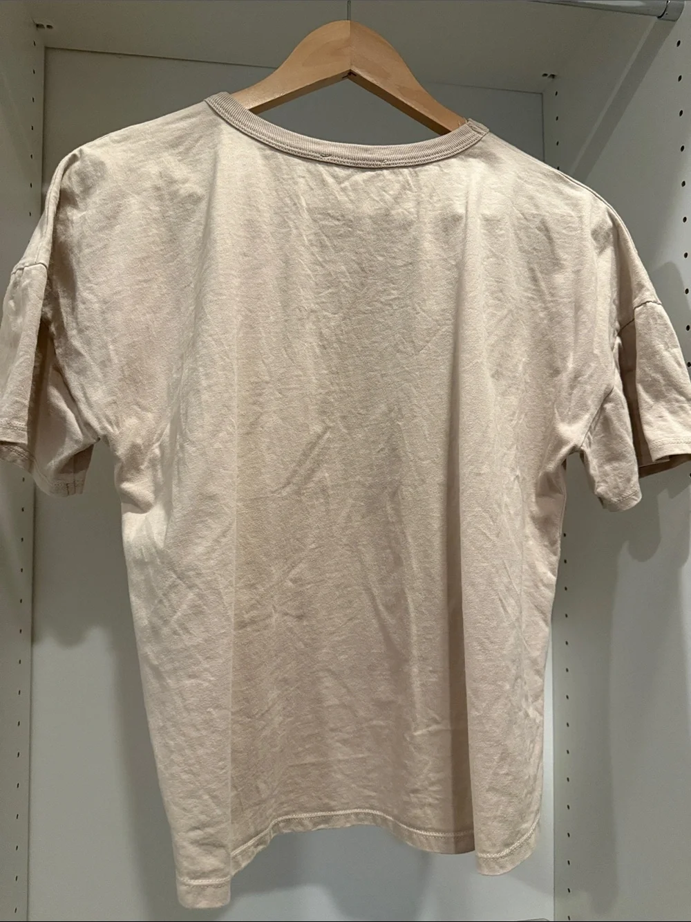 Zara Cream Boxy Long Sleeve Tee - Picture 2 of 3